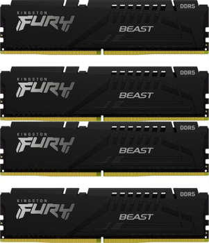 Kingston FURY Beast schwarz Kit 128GB/DDR5-5200/CL40-40-40/on-die ECC