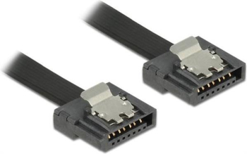 DeLOCK Flexi SATA 6Gb/s Kabel schwarz 1m/gerade/gerade