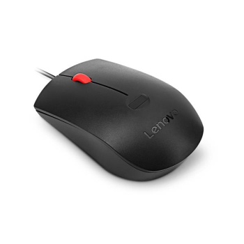 Lenovo Fingerprint Biometric Mouse Gen2, schwarz/rot, USB