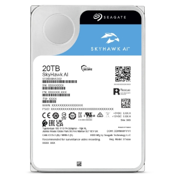 Seagate SkyHawk AI +Rescue 20TB/SATA 6Gb/s/512MB Cache/7200rpm