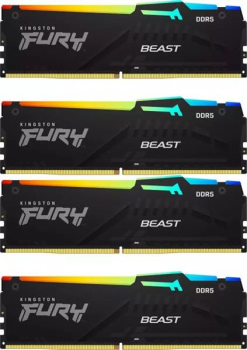 Kingston FURY Beast RGB schwarz/Kit 128GB/DDR5-5200/CL40-40-40/on-die ECC