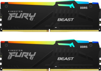 Kingston FURY Beast RGB schwarz/Kit/16GB/DDR5-6000/CL30-36-36/on-die ECC