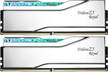 G.Skill Trident Z5 Royal RGB Silver/Kit/32GB/DDR5-6400/CL30-39-39-102/on-die ECC